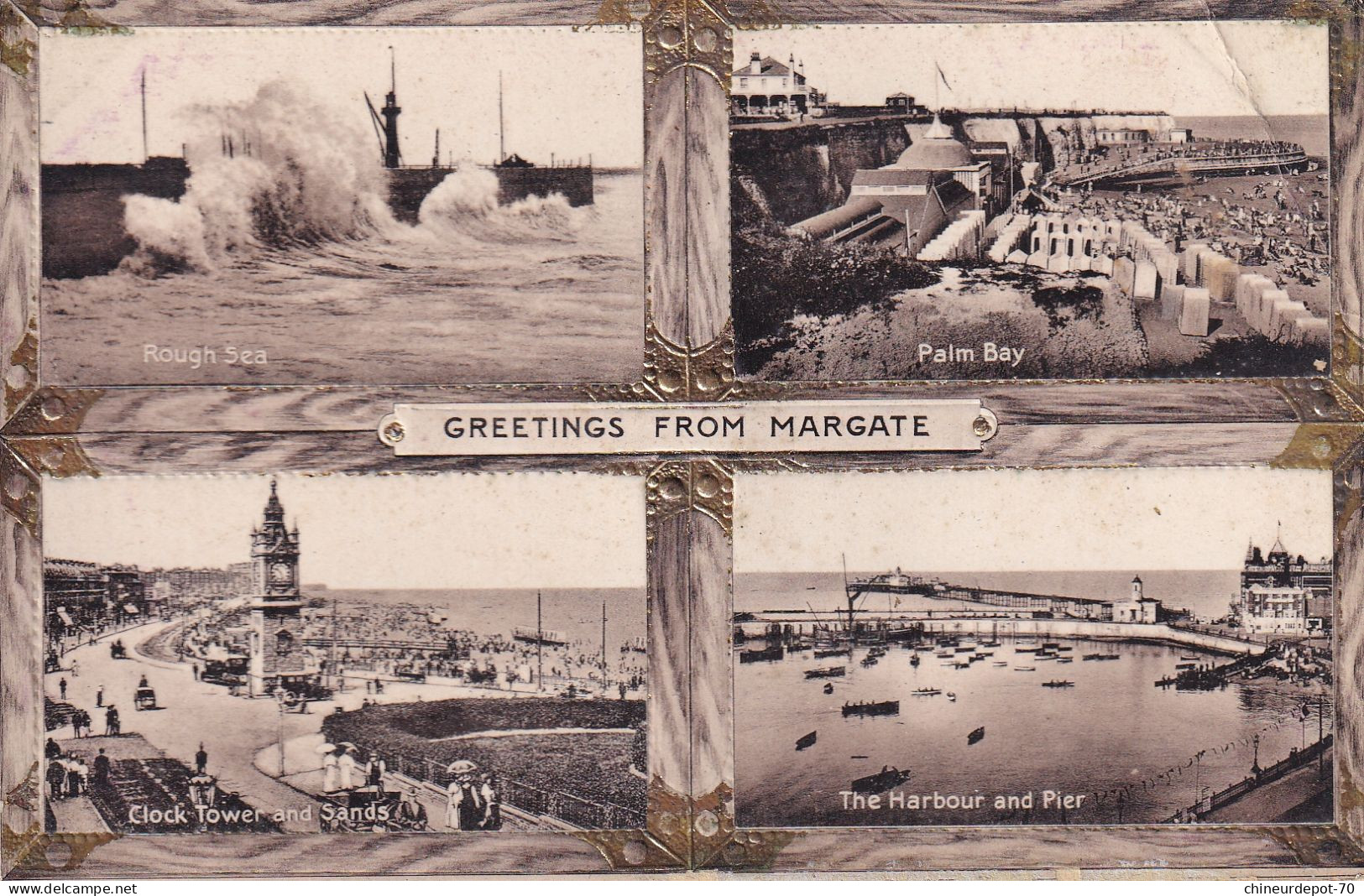 Rough Sea Palm Bay GREETINGS FROM MARGATE Clock Tower And Sands The Harbour And Pier - Margate