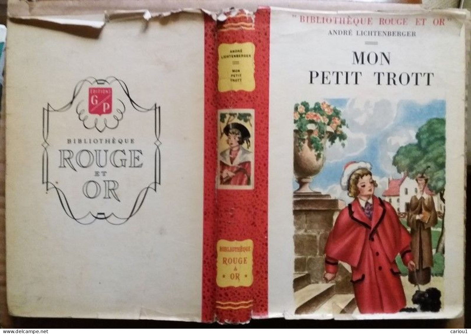 C1 Lichtenberger MON PETIT TROTT GP Rouge Et Or 1954 JAQUETTE Maurice LEROY Port Inclus France - Bibliothèque Rouge Et Or