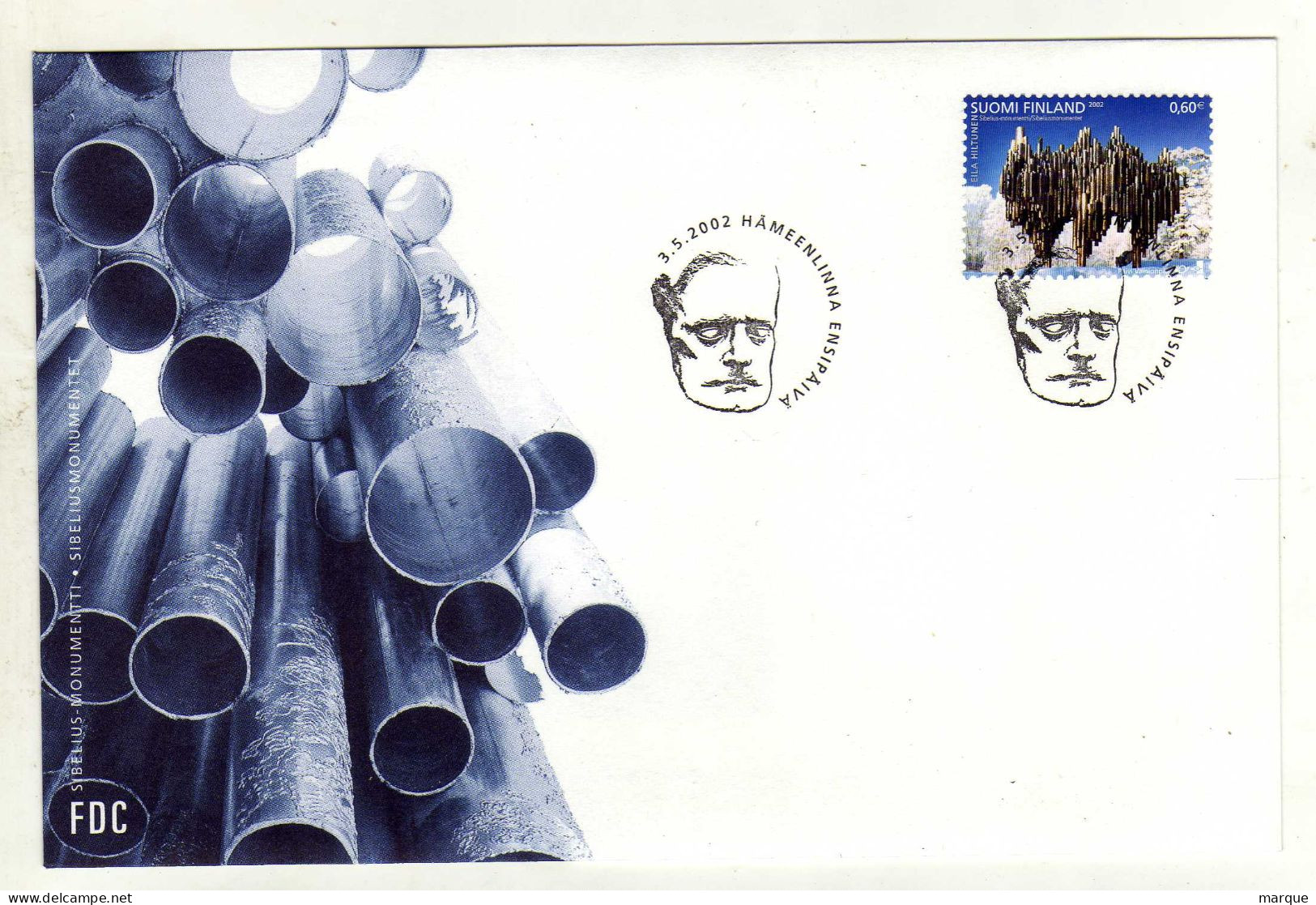 Enveloppe 1er Jour FINLANDE SUOMI FINLAND Oblitération HAMEENLINNA ENSPIPAIVA 03/05/2002 - FDC