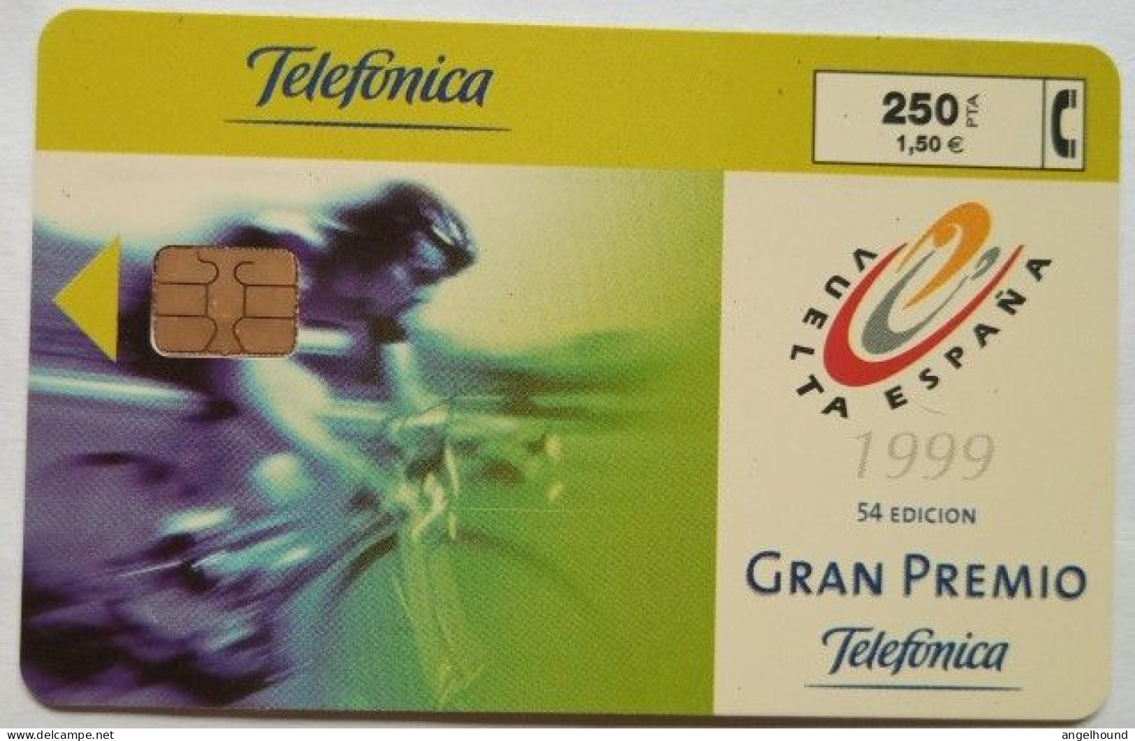 Spain 250 Pta. Chip Card- Vuelta Espana 1999 Gran Premio - Basic Issues