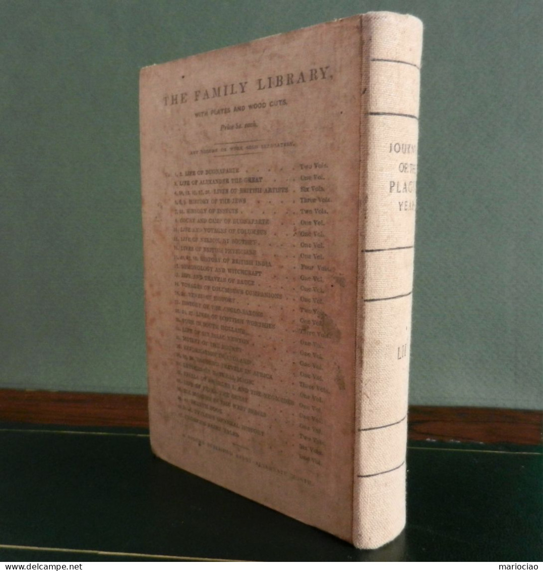 L-UK A Journal Of The Plague Year Daniel De Foe 1835 - PESTE - 1800-1849