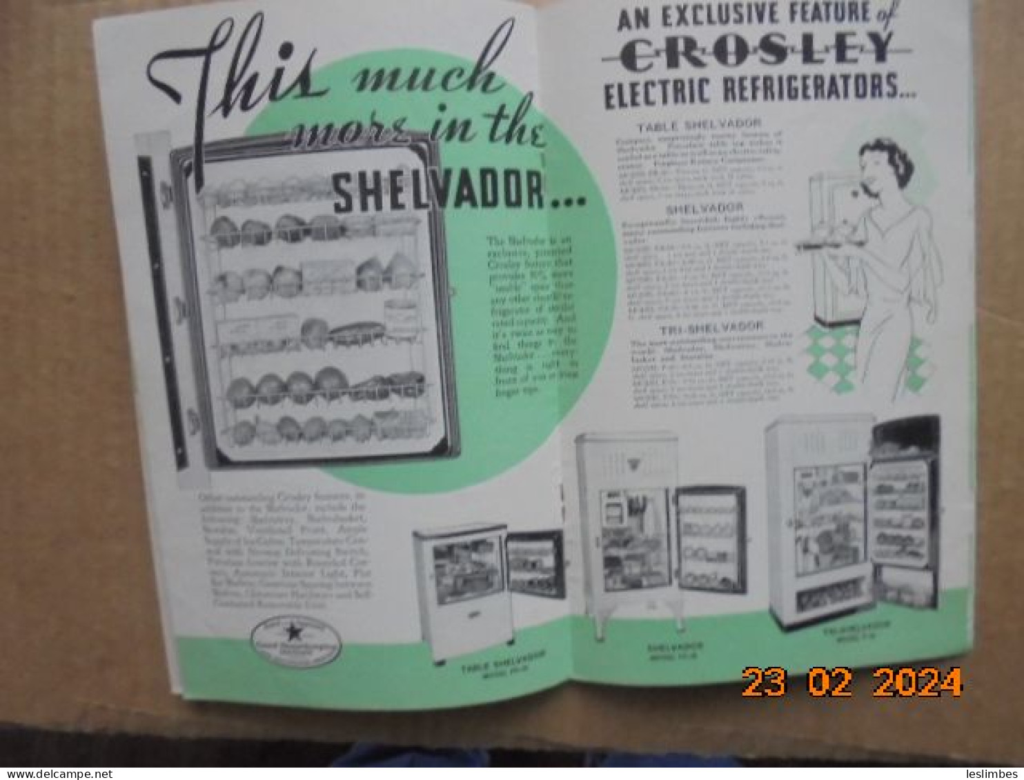 Delicious Frozen Dishes Made In The Crosley Shelvador And Tri-Shelvador Electric Refrigerator - Americana