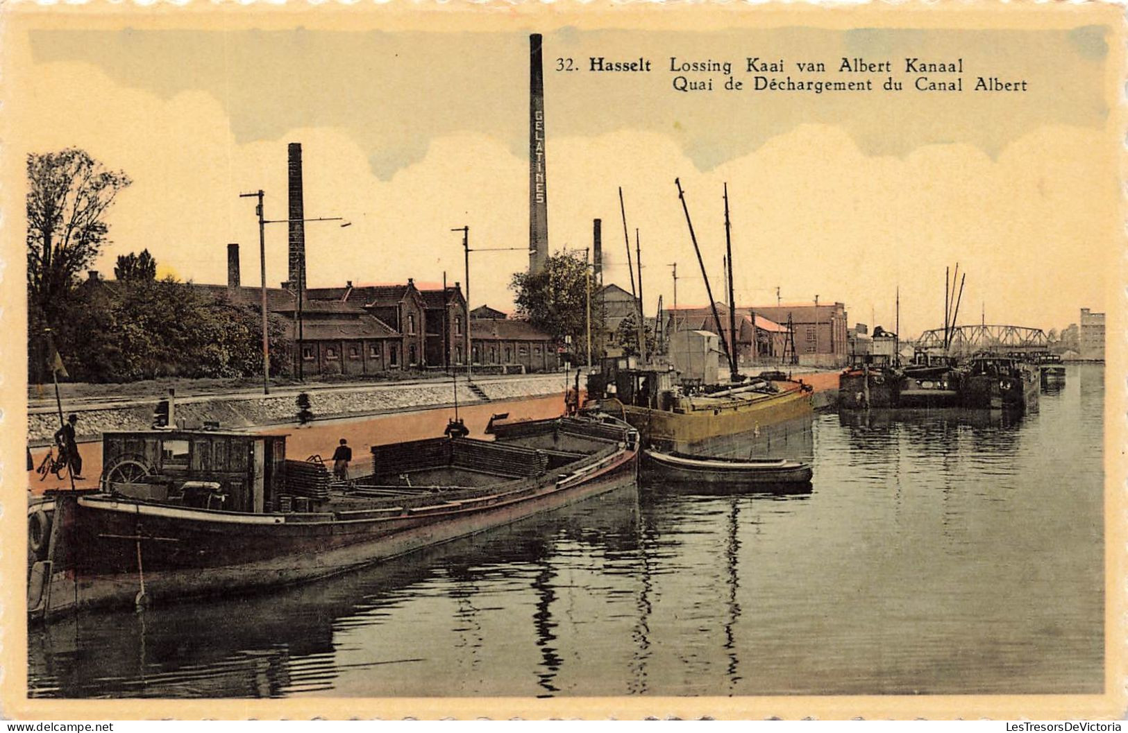 BELGIQUE - Hasselt - Quai De Déchargement Du Canal Albert - Carte Postale Ancienne - Hasselt
