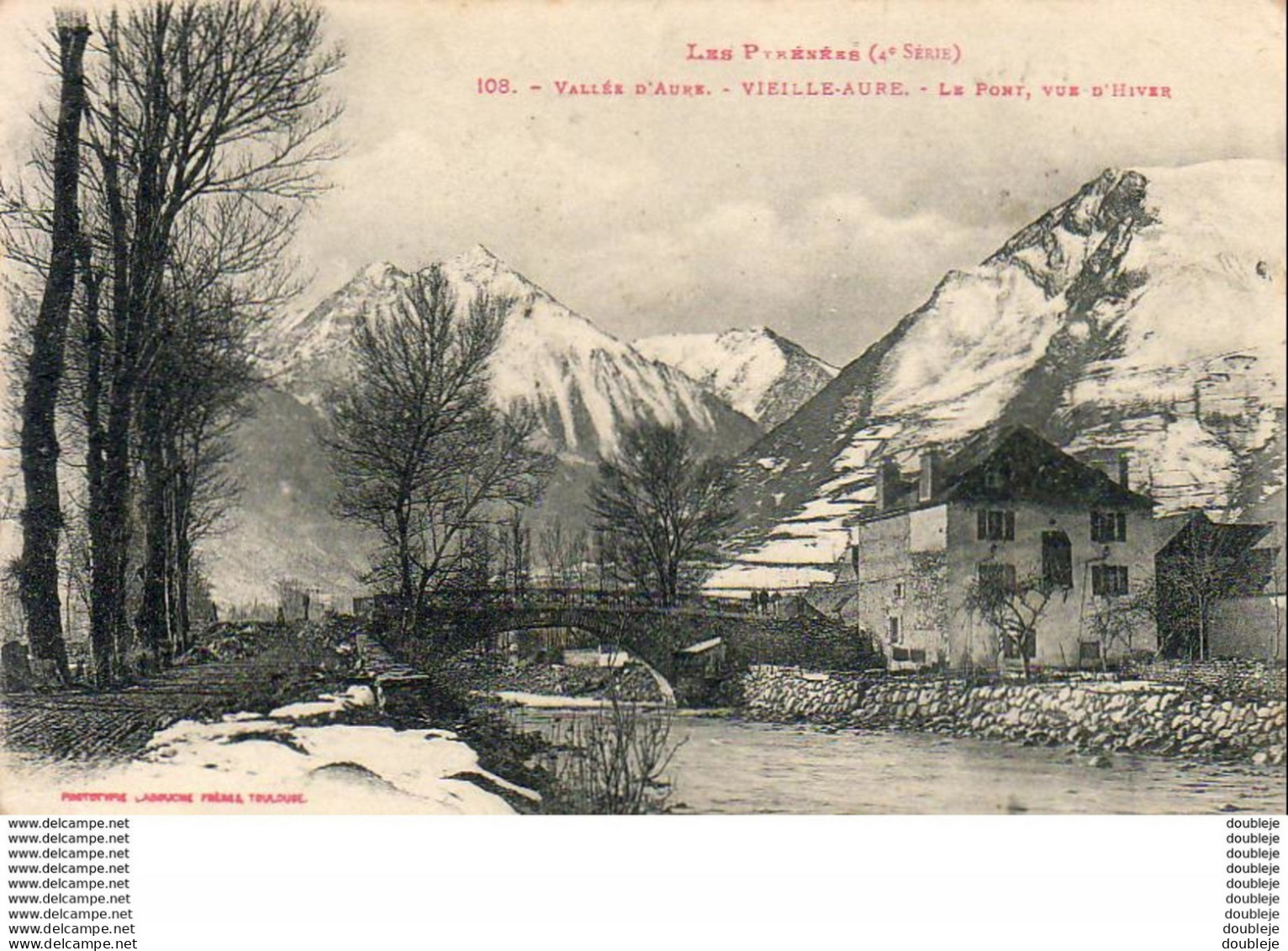 D65  Vallée D'Aure VIEILLE AURE  Le Pont Vue D'Hiver - Vielle Aure