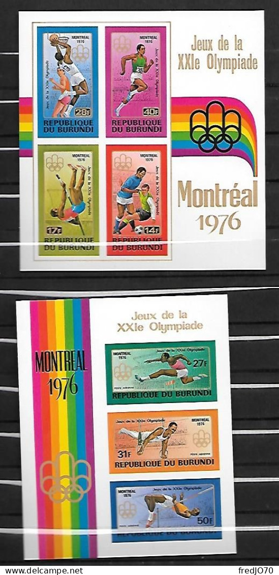 Burundi Blocs Non Dentelé Imperf JO 76 ** - Sommer 1976: Montreal