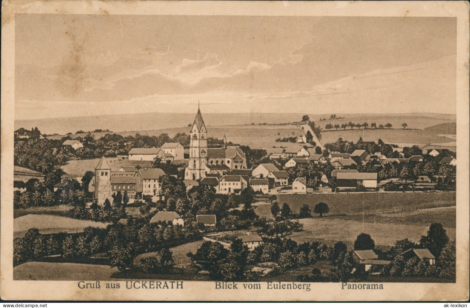 Ansichtskarte Uckerath-Hennef (Sieg) Vom Eulenberg 1913 - Hennef