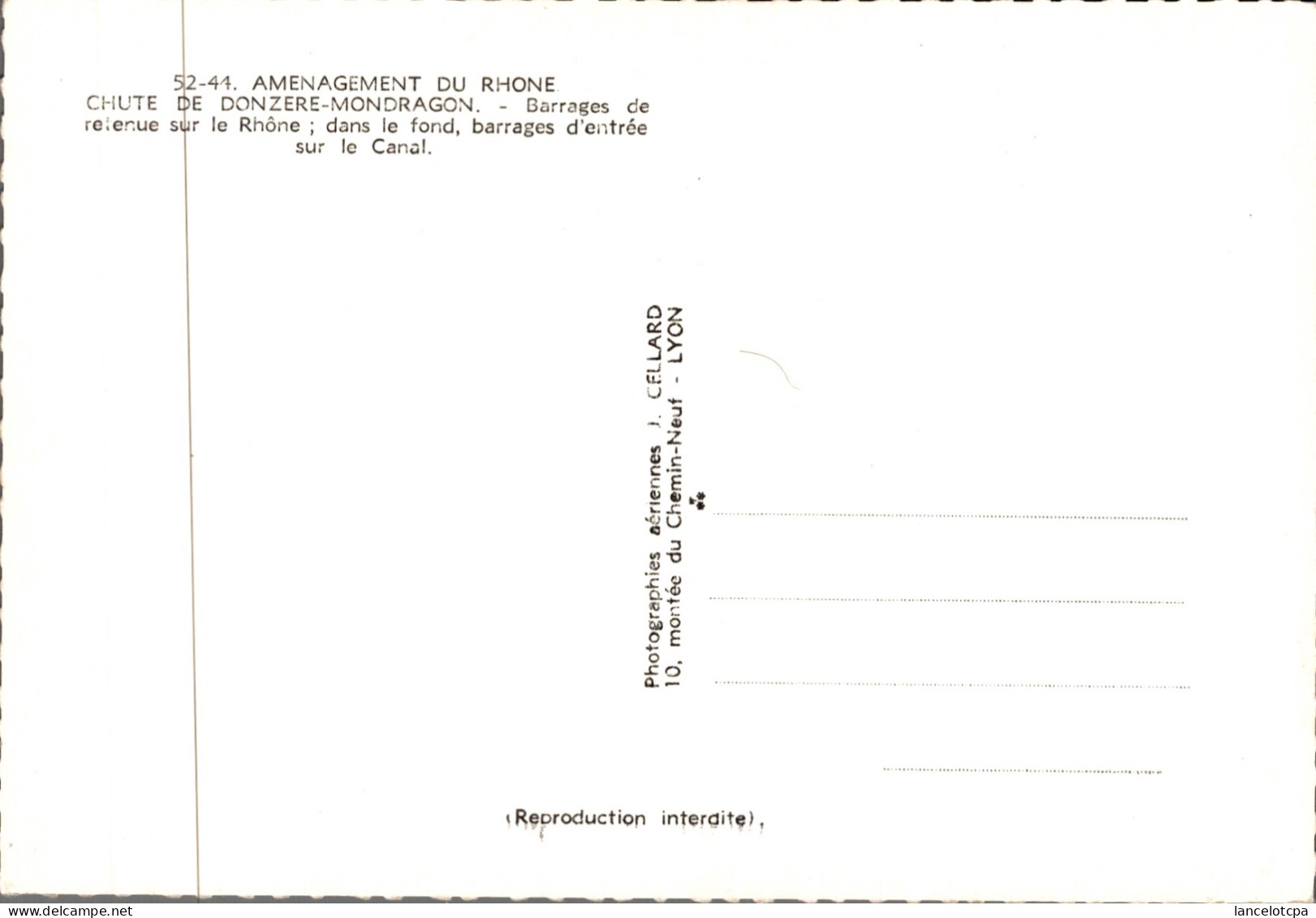 26 - CHUTE DE DONZERE MONDRAGON / BARRAGES DE RETENUE SUR LE RHONE - Donzère