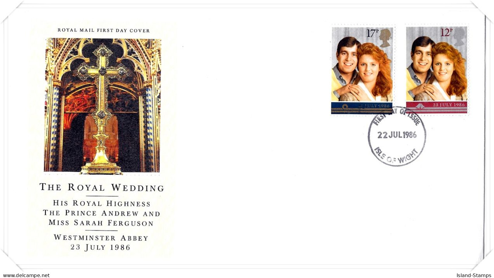 1986 Royal Wedding Unaddressed FDC Tt (2) - 1981-1990 Dezimalausgaben