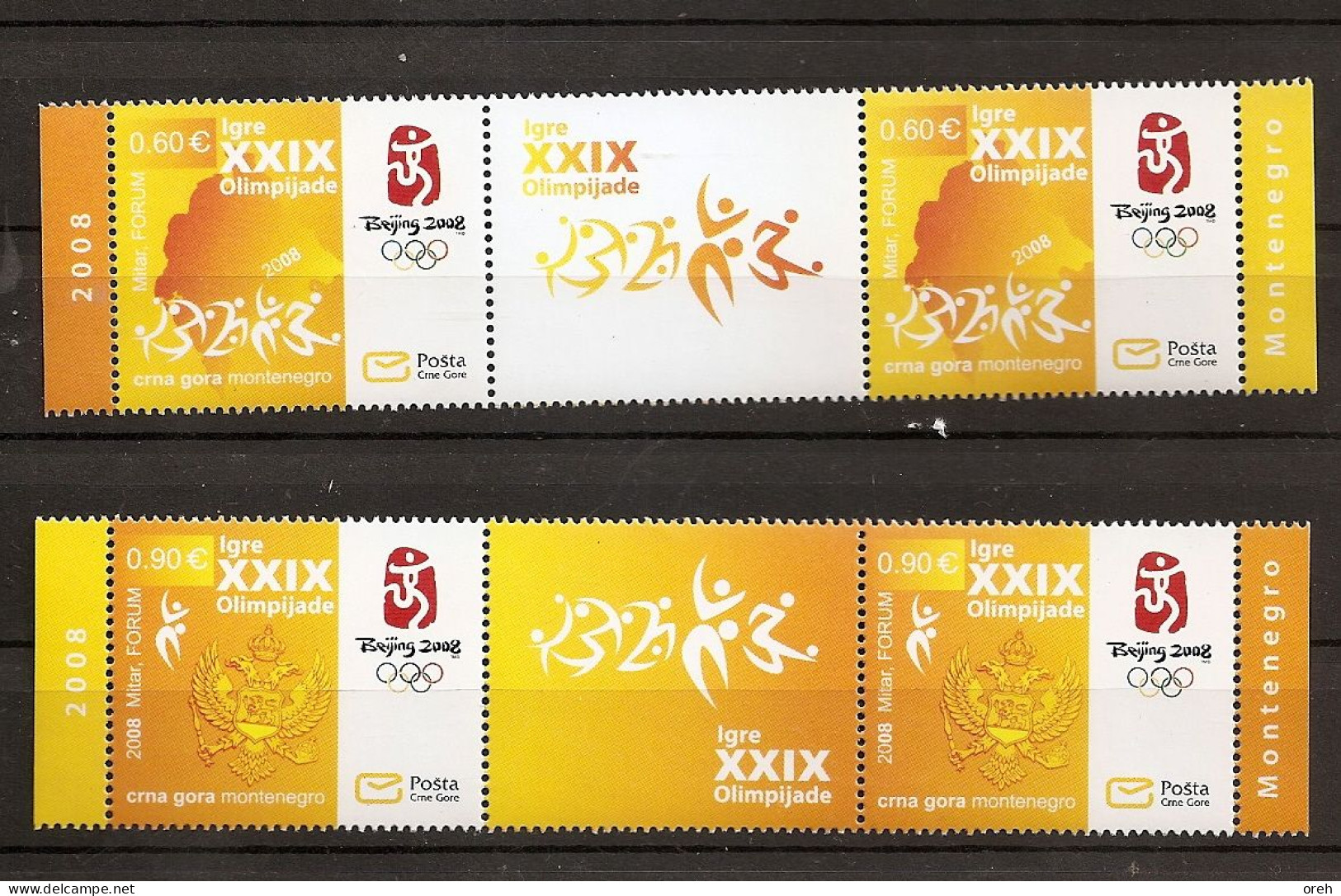 MONTENEGRO 2008 ,MI. NO. 164,165,olympic Games Peking,,,MNH, - Zomer 2008: Peking