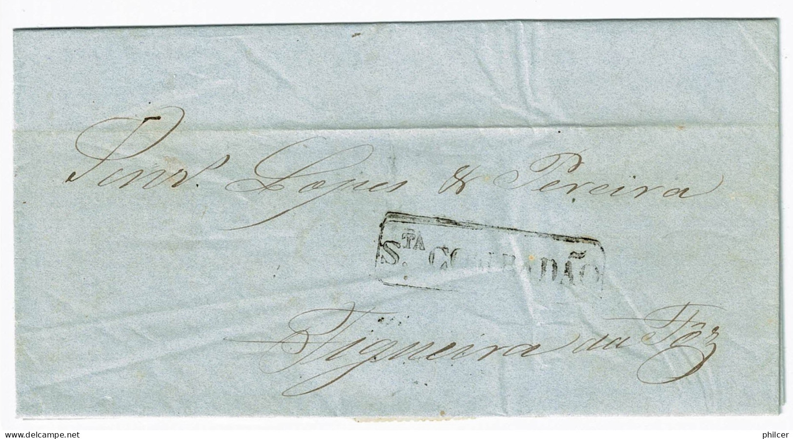 Portugal, 1863, # 30, Sta Comba Dão-Figueira Da Foz - Briefe U. Dokumente