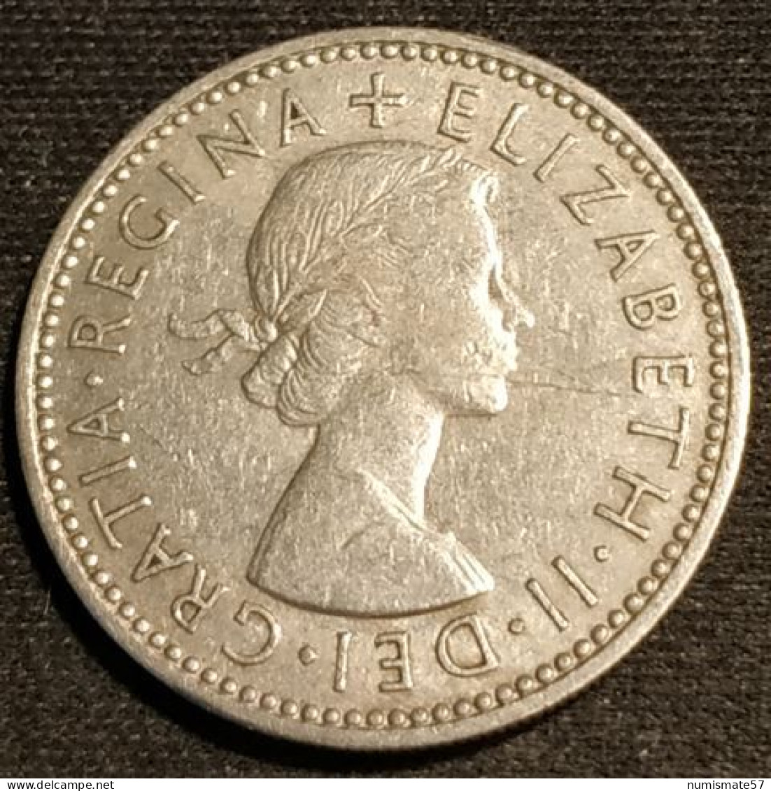 GRANDE BRETAGNE - 1 SHILLING 1954 - Elizabeth II - 1ère Effigie - Sans "BRITT:OMN:" - Blason De L'Angleterre - KM 904 - I. 1 Shilling