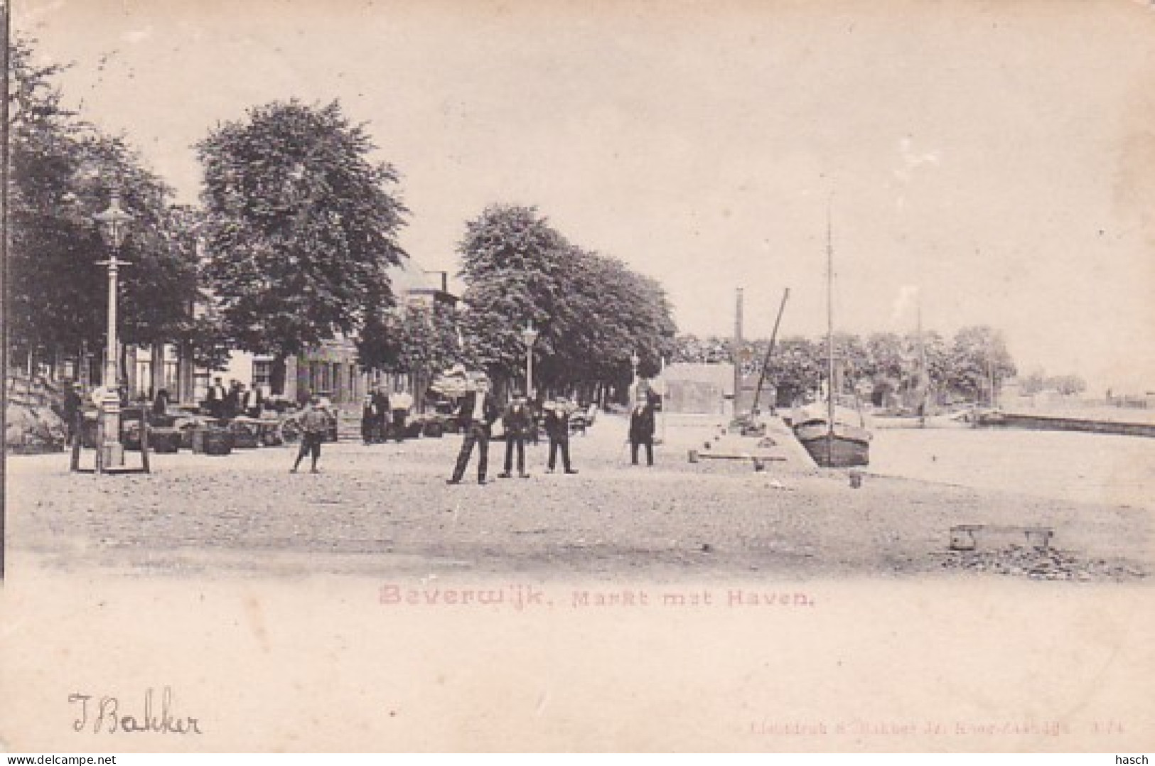 25669Beverwijk, Markt Met Haven-1903(zie Achterkant) - Beverwijk