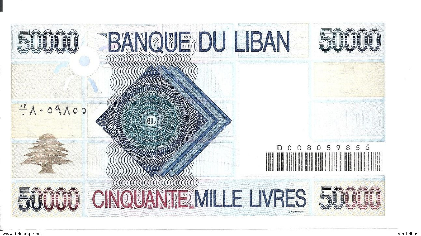 LIBAN 50000 LIVRES 1995 UNC P 73 - Libanon