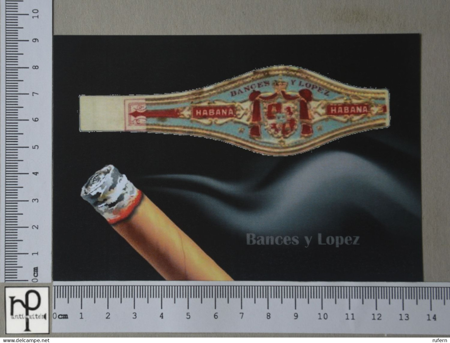 POSTCARD  - BANCES Y LOPES - BAGUE DE CIGARE - 2 SCANS  - (Nº58347) - Tabak