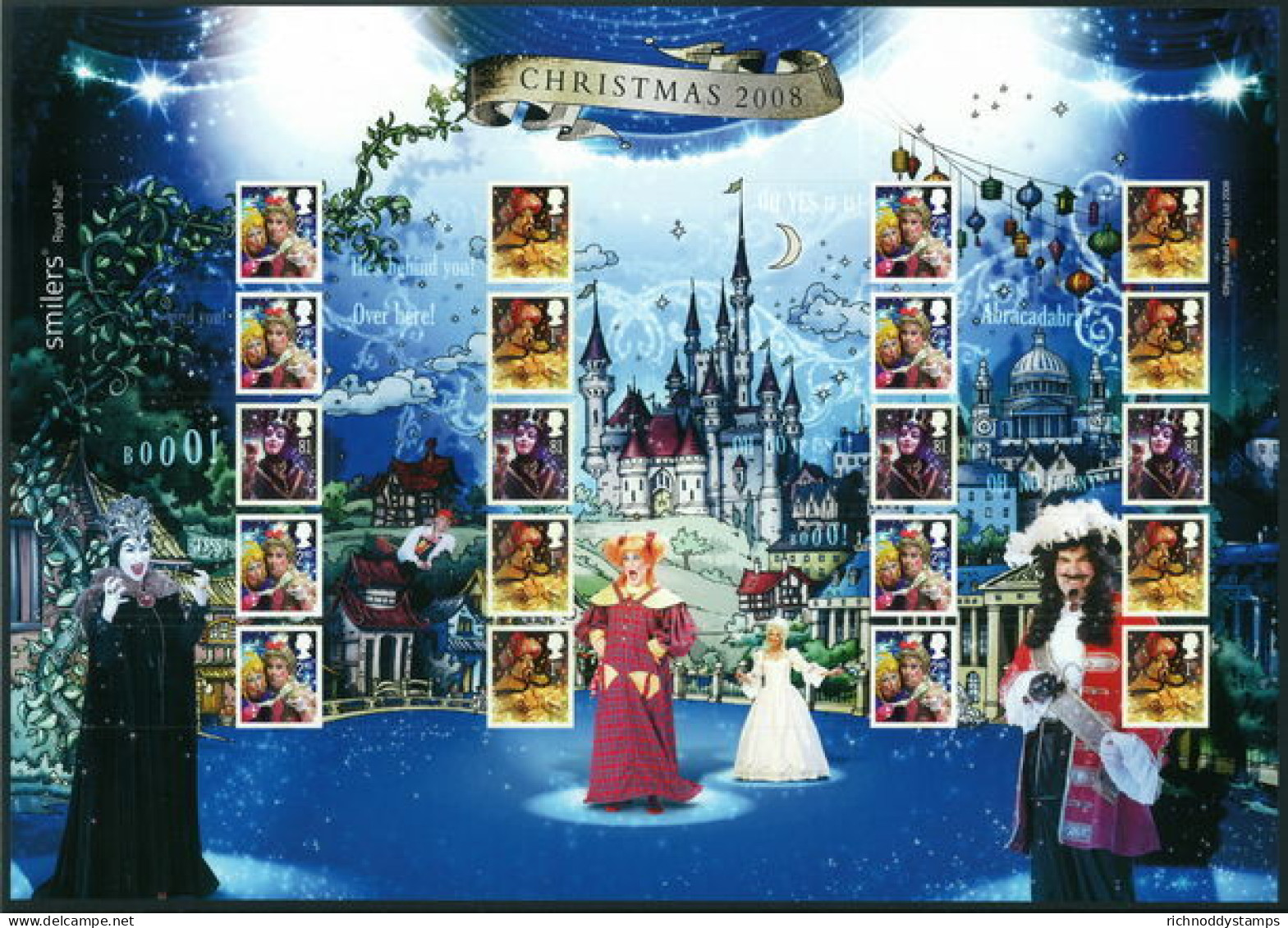 2008 Christmas Pantomines Smilers Unmounted Mint.  - Persoonlijke Postzegels