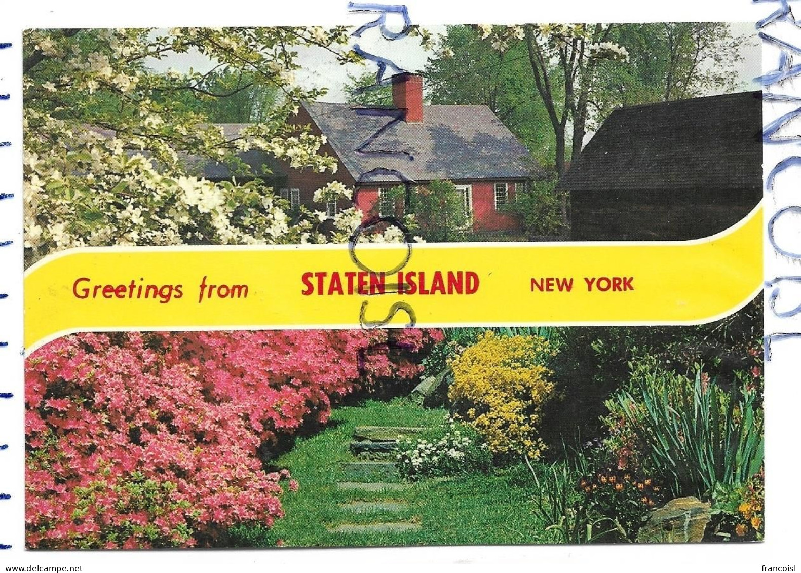 Greetings From Staten Island, New York. Maison Et Jardin Fleuri. - Staten Island