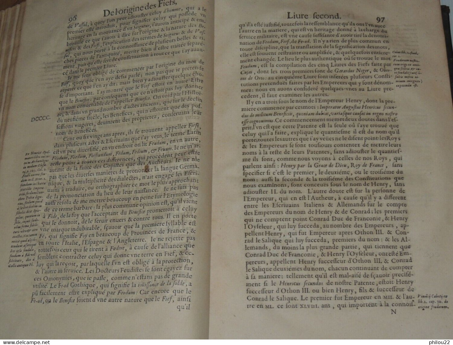 CHANTEREAU LE FEBVRE - Traité Des Fiefs Et De Leur Origine... In-folio 1662 E.O. - Bis 1700