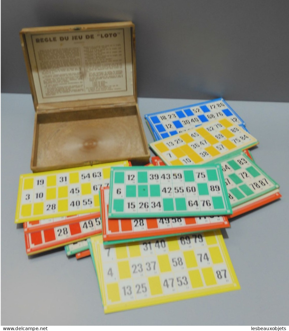 -ANCIENNE BOITE LOTO GARNIER Cornil made in France avec 90 CARTONS JEU ANCIEN    E