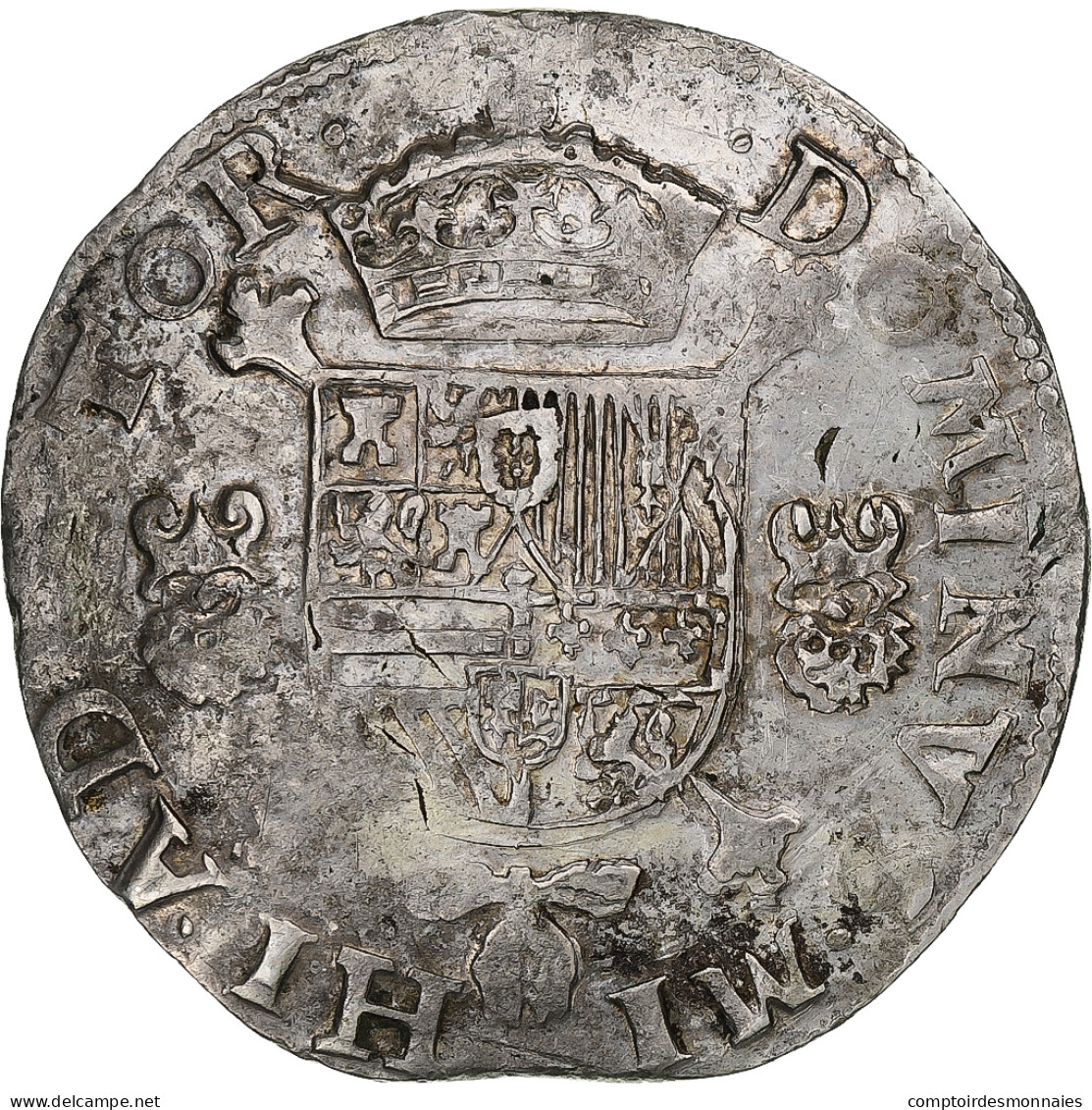 Pays-Bas Espagnols, Philippe II, Philipsdaalder, 1588, Anvers, Argent, TTB - Pays Bas Espagnols