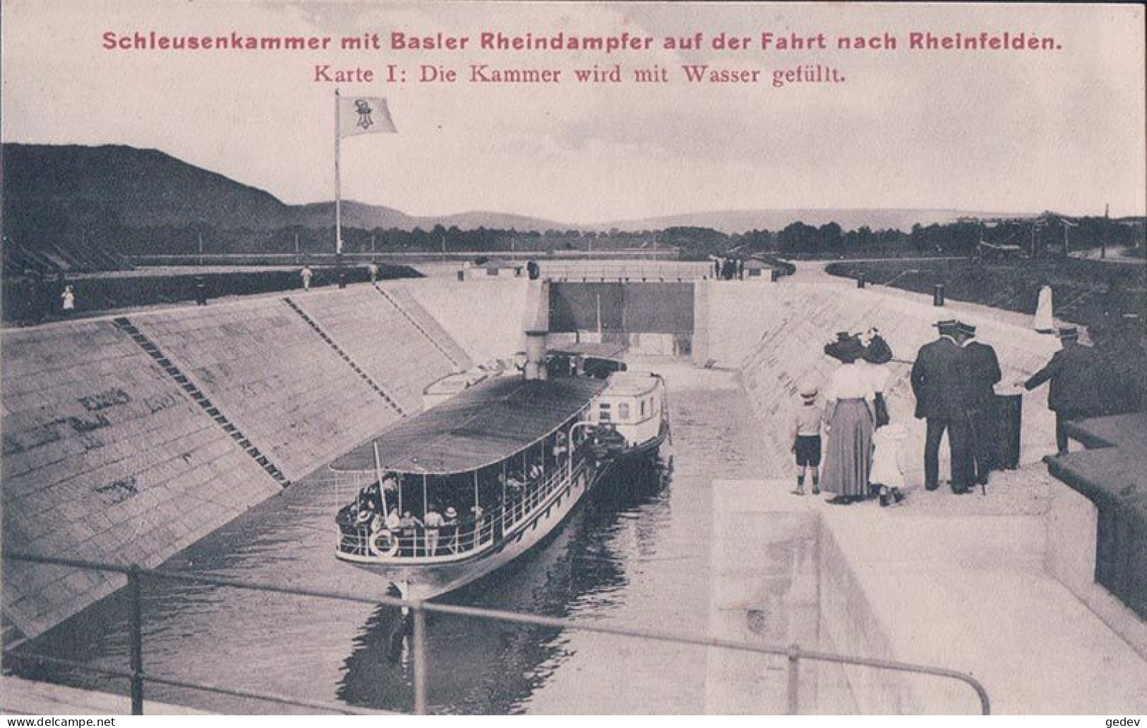 Rheinfelden, Schleusenkammer Mit Basler Rheindampfer (2263a) - Rheinfelden