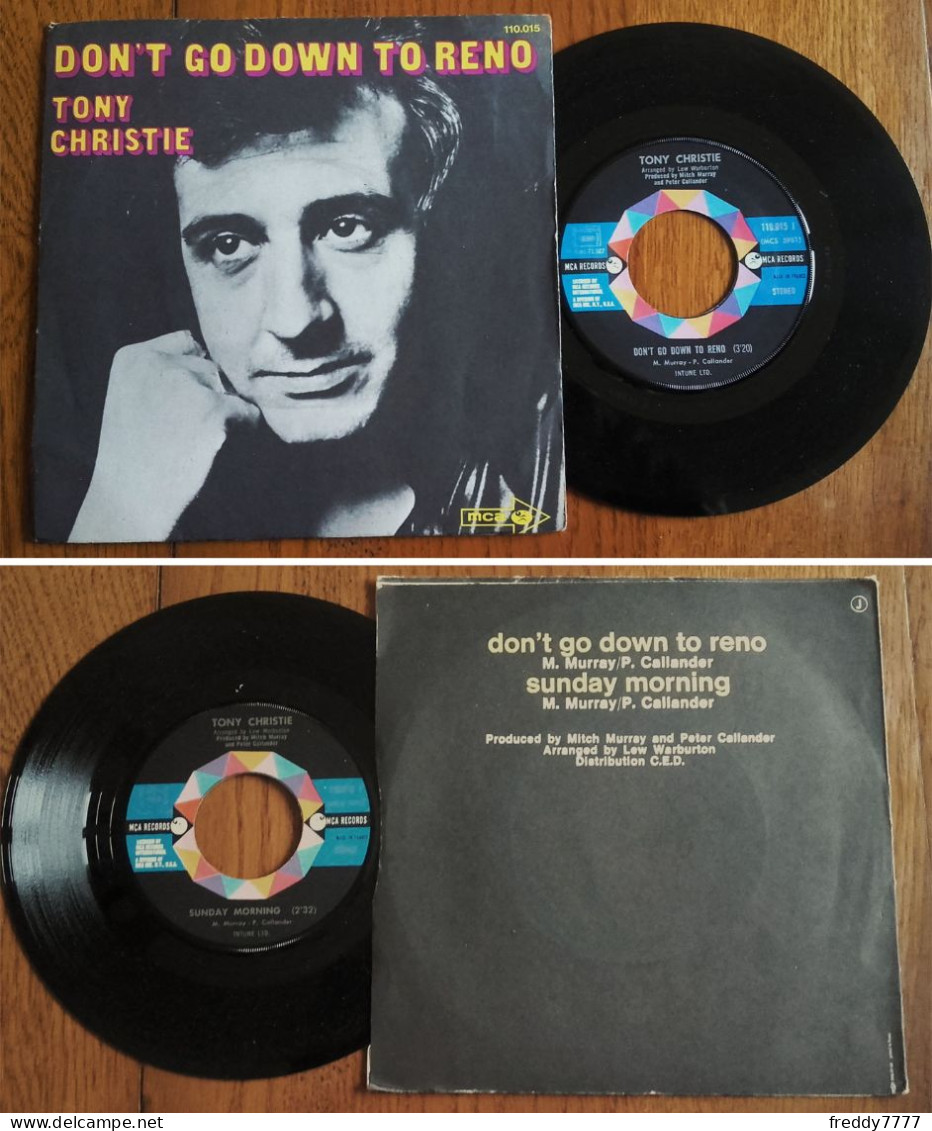 RARE French SP 45t (7") TONY CHRISTIE «Don't Go Down To Reno» (1972) - Collector's Editions