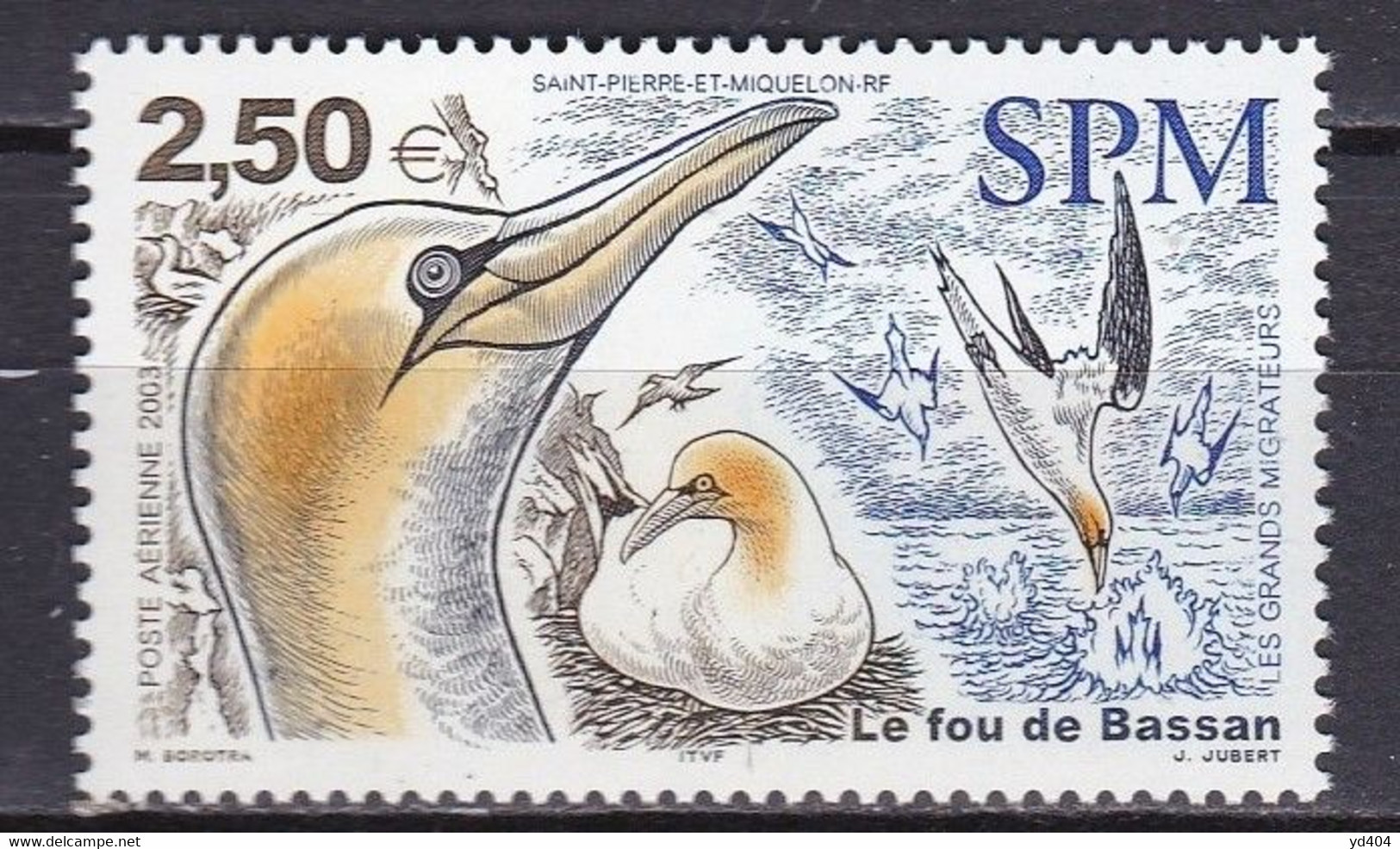 PM-426 – ST PIERRE & MIQUELON – AIRMAIL - 2003 – MIGRATORY BIRDS – Y&T # 83 MNH 10 € - Ungebraucht