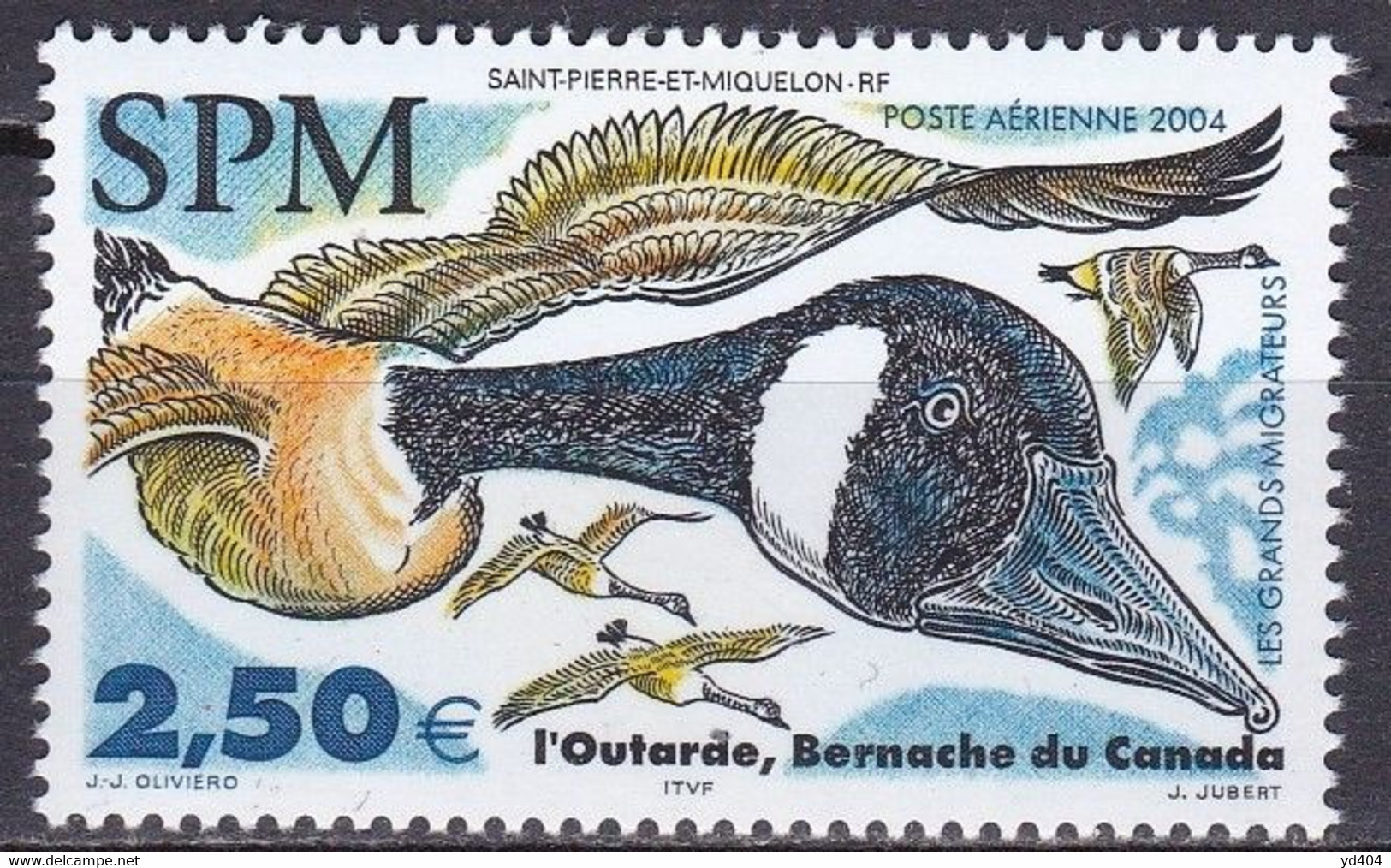 PM-427 – ST PIERRE & MIQUELON – AIRMAIL - 2004 – MIGRATORY BIRDS – Y&T # 84 MNH 10 € - Neufs