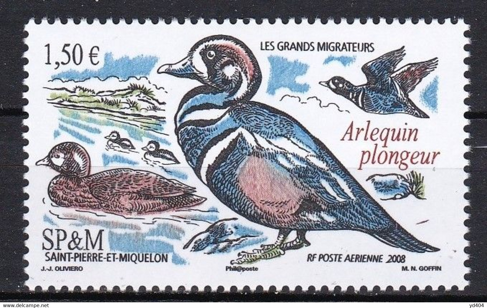 PM-430 – ST PIERRE & MIQUELON – AIRMAIL - 2008 – MIGRATORY BIRDS – SG # 1082 MNH 7 € - Ungebraucht