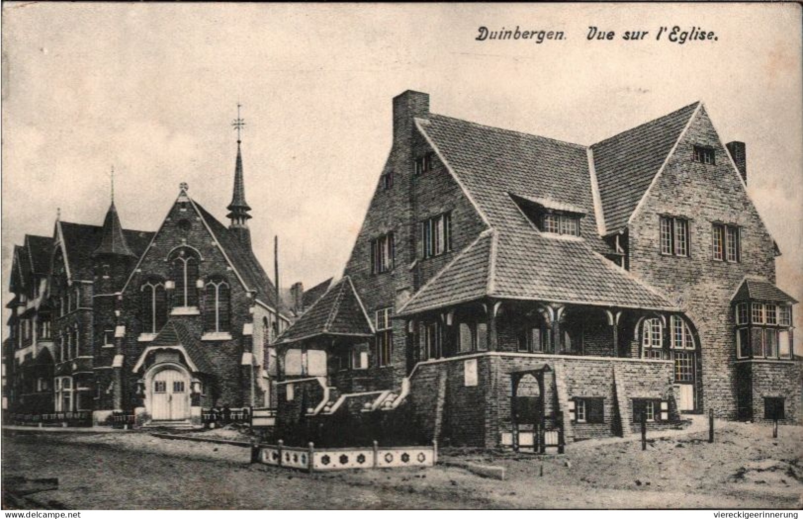 ! Alte Ansichtskarte Duinbergen, Eglise, Knokke, Belgien - Knokke