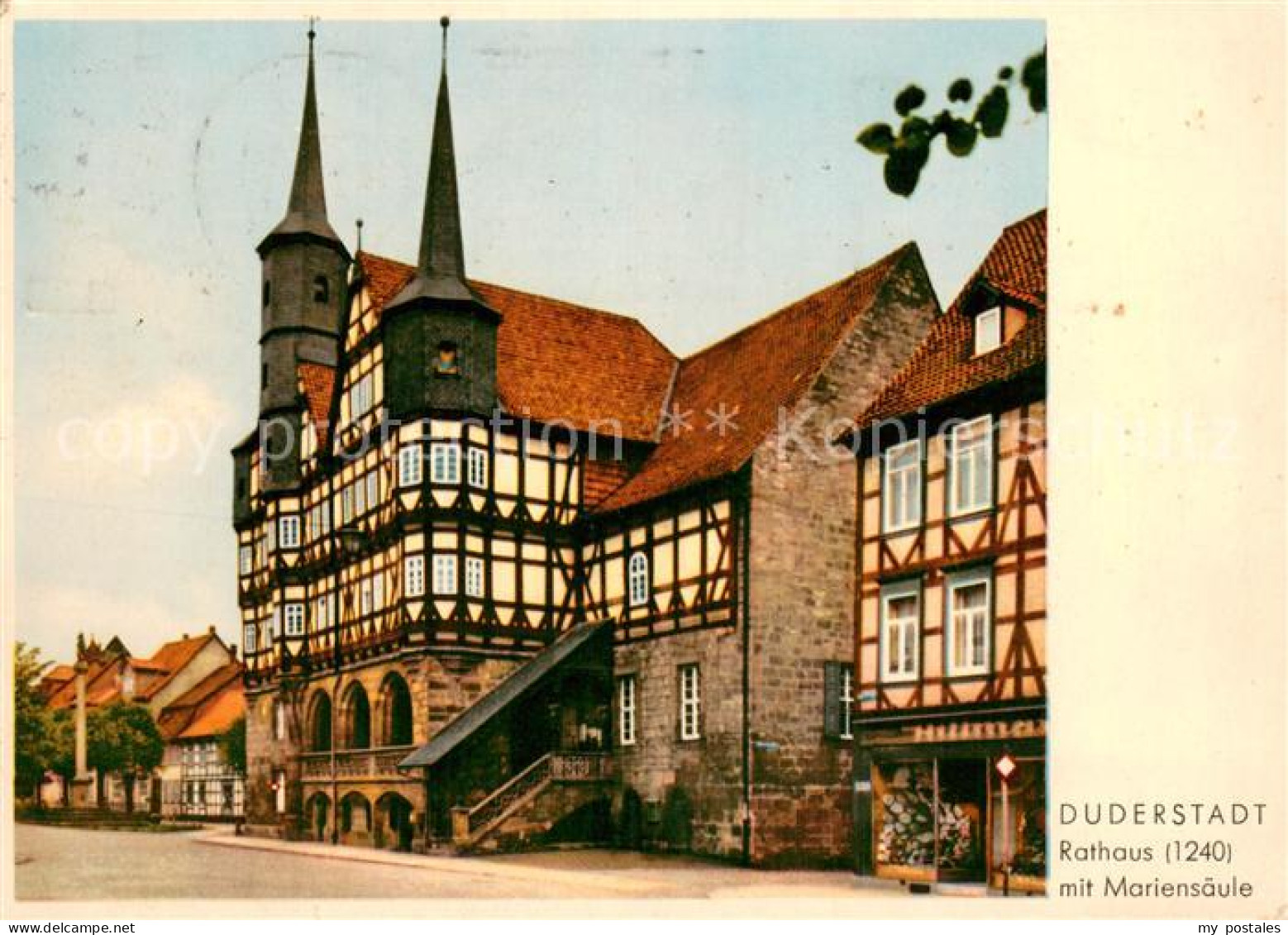 73693488 Duderstadt Rathaus Mit Mariensaeule Duderstadt - Duderstadt
