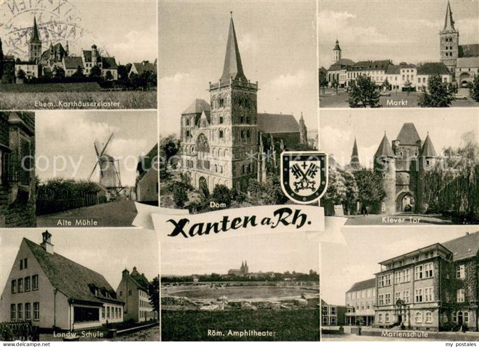 73692618 Xanten Ehem. Karthaeuserkloster Muehle Dom Markt Klever Tor Schule Amph - Xanten