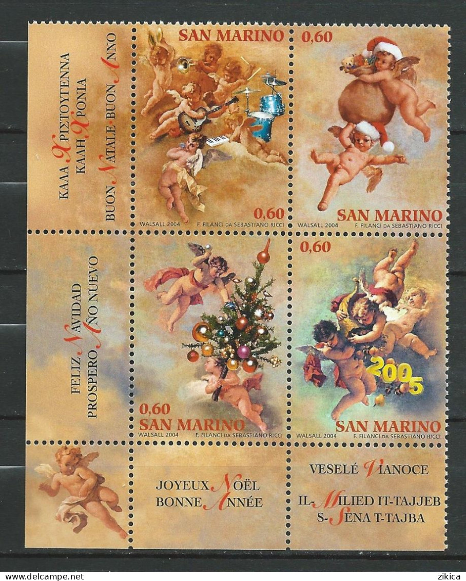 San Marino - 2004 Christmas,Navidad.  MNH** - Unused Stamps