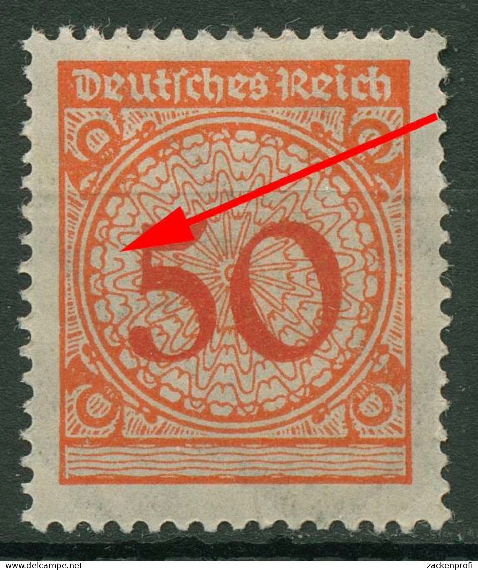 Deutsches Reich 1923 Plattenfehler Sprung In Rosette 342 P HT Mit Falz - Variedades & Curiosidades
