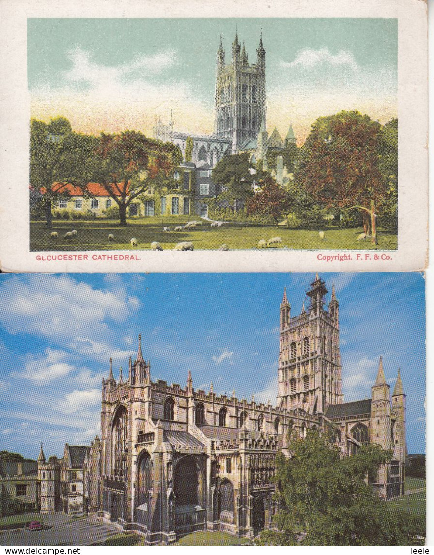 BZ107.  Vintage Postcards X 2. Gloucester Cathedral - Gloucester