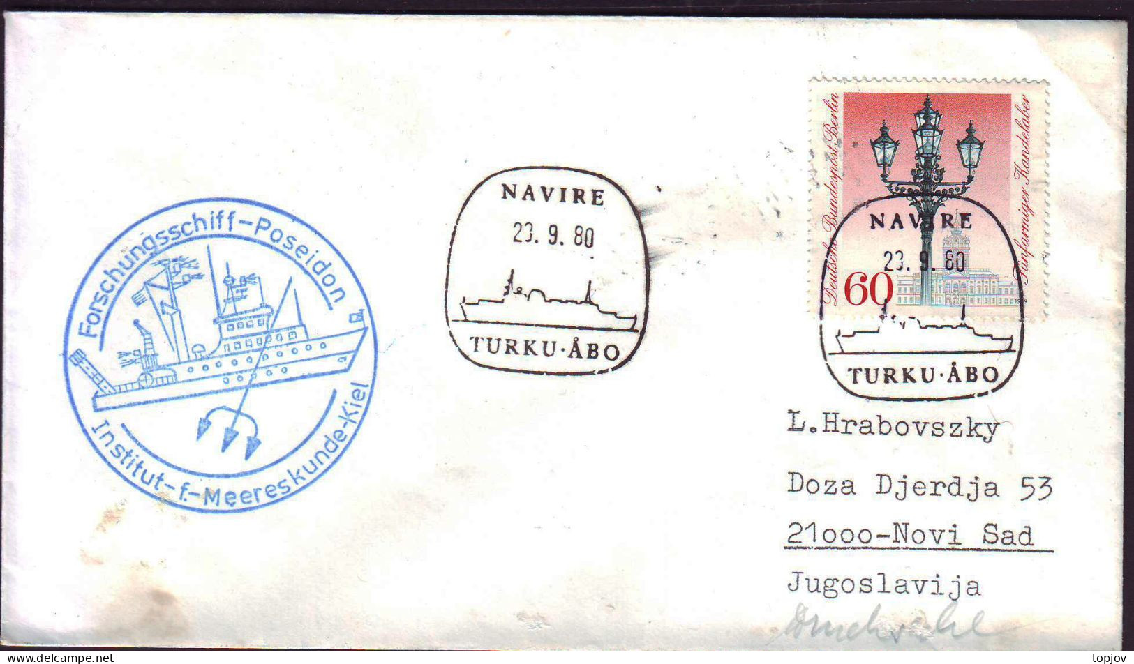 GERMANY - NAVIRE - TURKU ABO - POSEIDON - 1980 - Faune Arctique