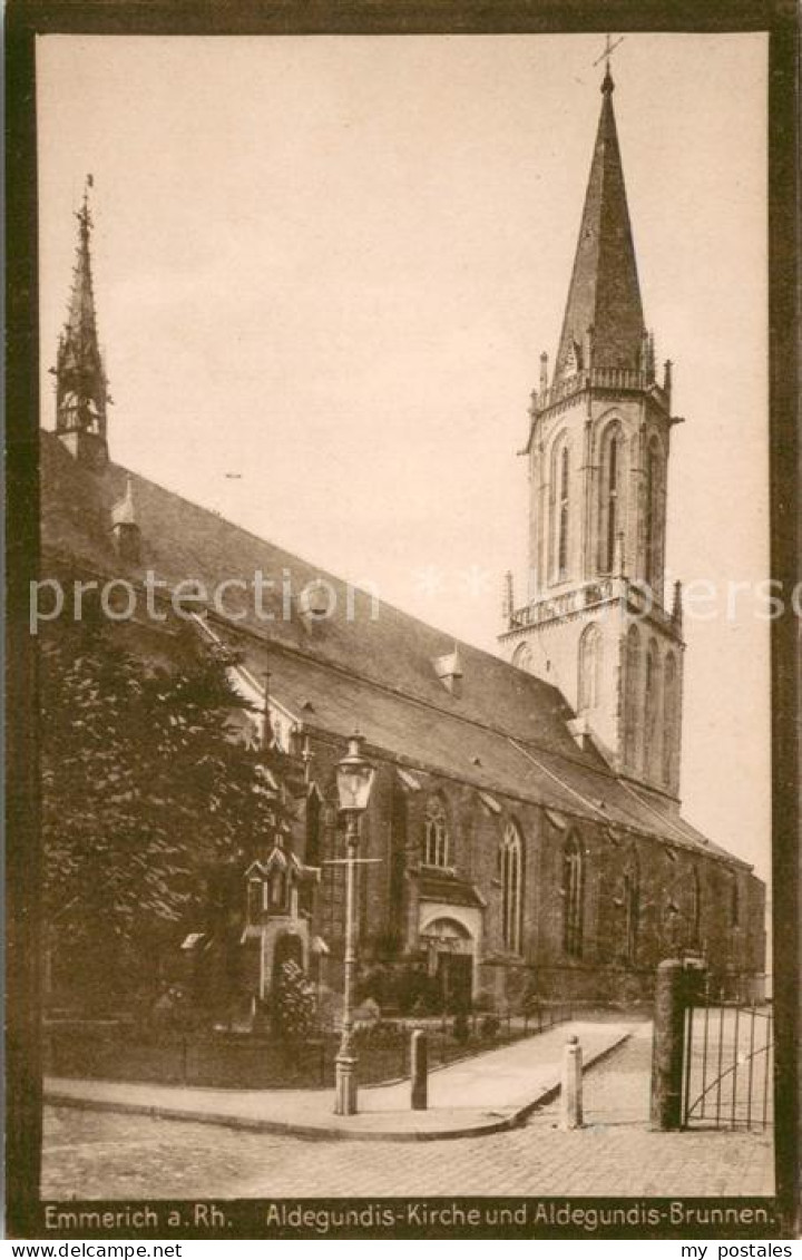 73691772 Emmerich Rhein St. Aldegundis-Kirche Und Aldegundis-Brunnen Emmerich Rh - Emmerich