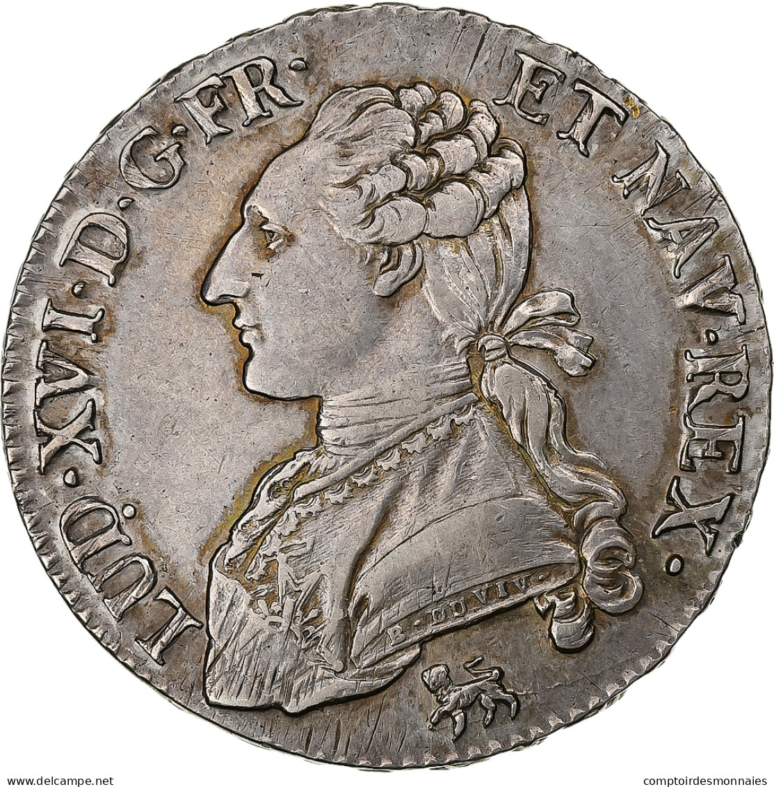 France, Louis XVI, 1/2 ECU, 44 Sols, 1/2 Écu, 1791, Paris, Argent, TTB+ - 1774-1791 Lodewijjk XVI