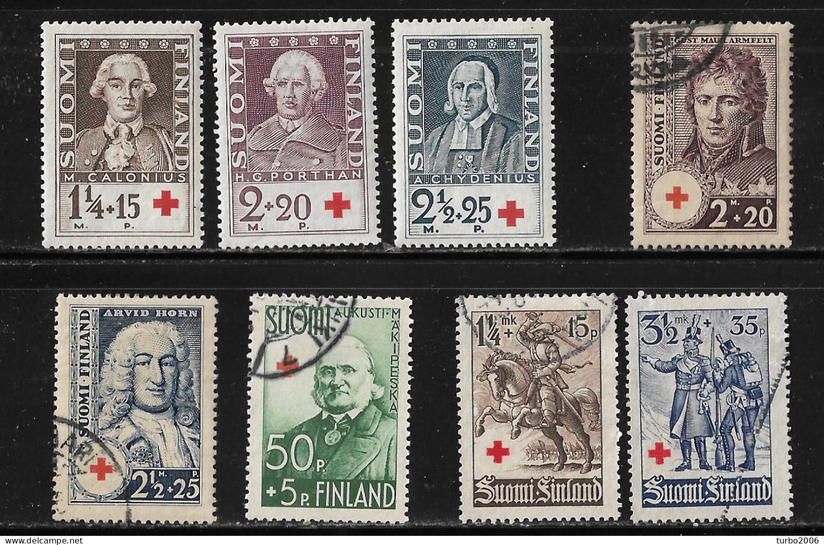 FINLAND : 1935 / 1940 Red Cross MH / Used 8 Different Stamps Incl. Set 1935 MH - Gebraucht