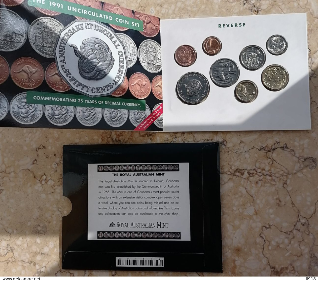 Australia • 1991 • Uncirculated Coin Set - 25 Years Of Decimal Currency - Mint Sets & Proof Sets