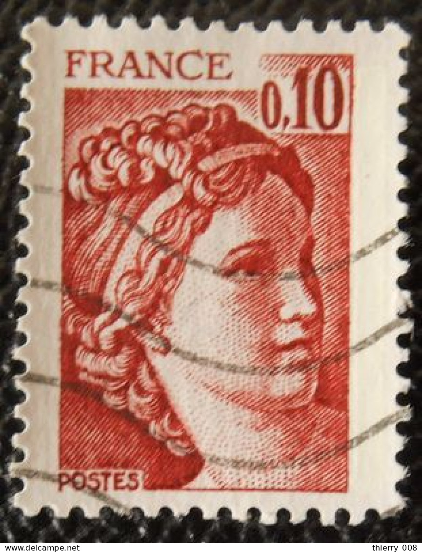 1965 France 1977-78 Oblitéré Sabine De Gandon D'après David 10 C Rouge-brun - 1977-1981 Sabine De Gandon