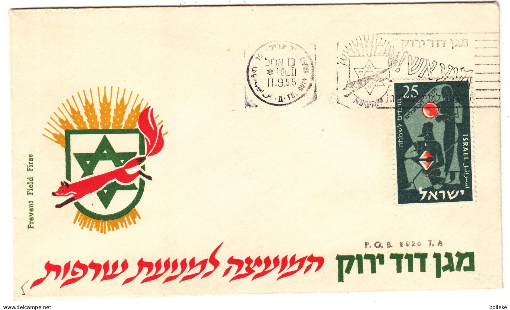 Israël - Lettre De 1955 - Oblit Tel Aviv - Musique - - Storia Postale