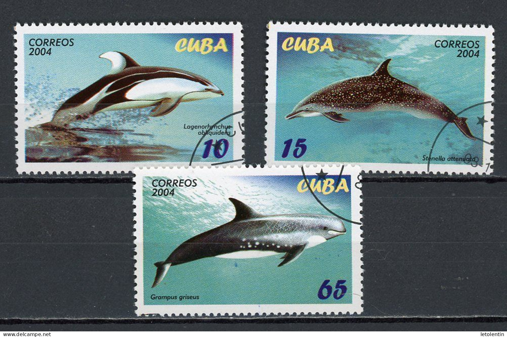 CUBA -  FAUNE MARINE  N°Yt 4195+4196+4197 Obl. - Gebraucht