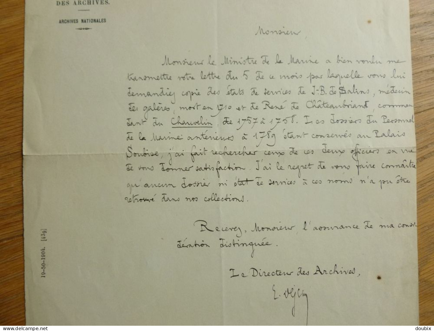 Etienne DEJEAN (1859-1913) Député MONT DE MARSAN, Landes. Directeur Archives. AUTOGRAPHE - Historische Personen