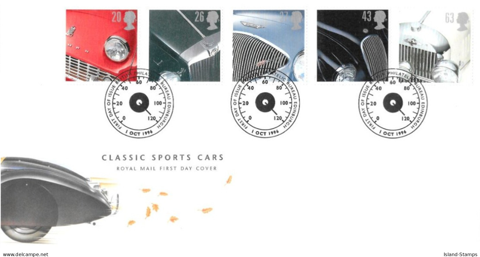 1996 Sports Cars Unaddressed FDC Tt (2) - 1991-2000 Decimal Issues