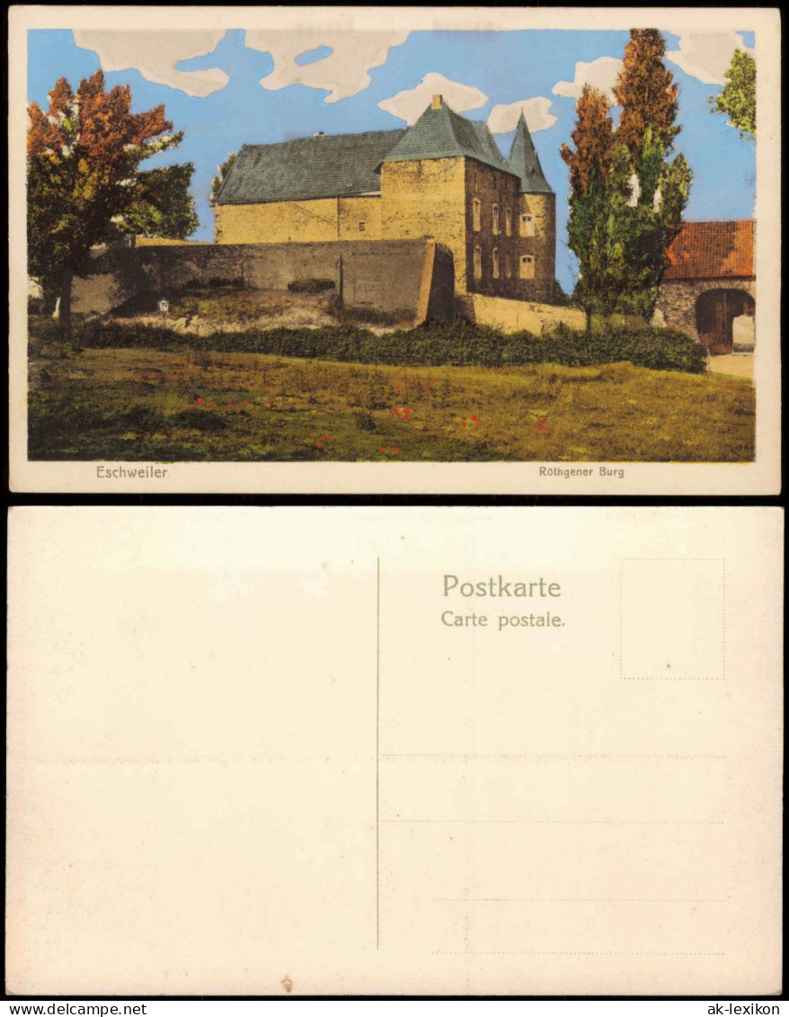 Ansichtskarte Eschweiler Röthgener Burg 1918 - Eschweiler