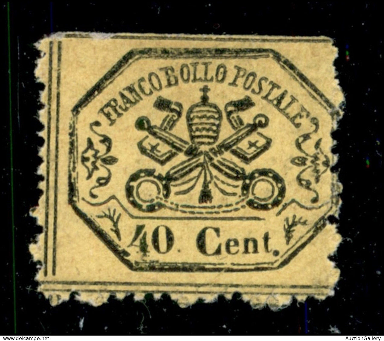 Antichi Stati Italiani - Stato Pontificio - 1868 - 40 Cent Giallo Intenso (29c) - Gomma Originale - Autres & Non Classés