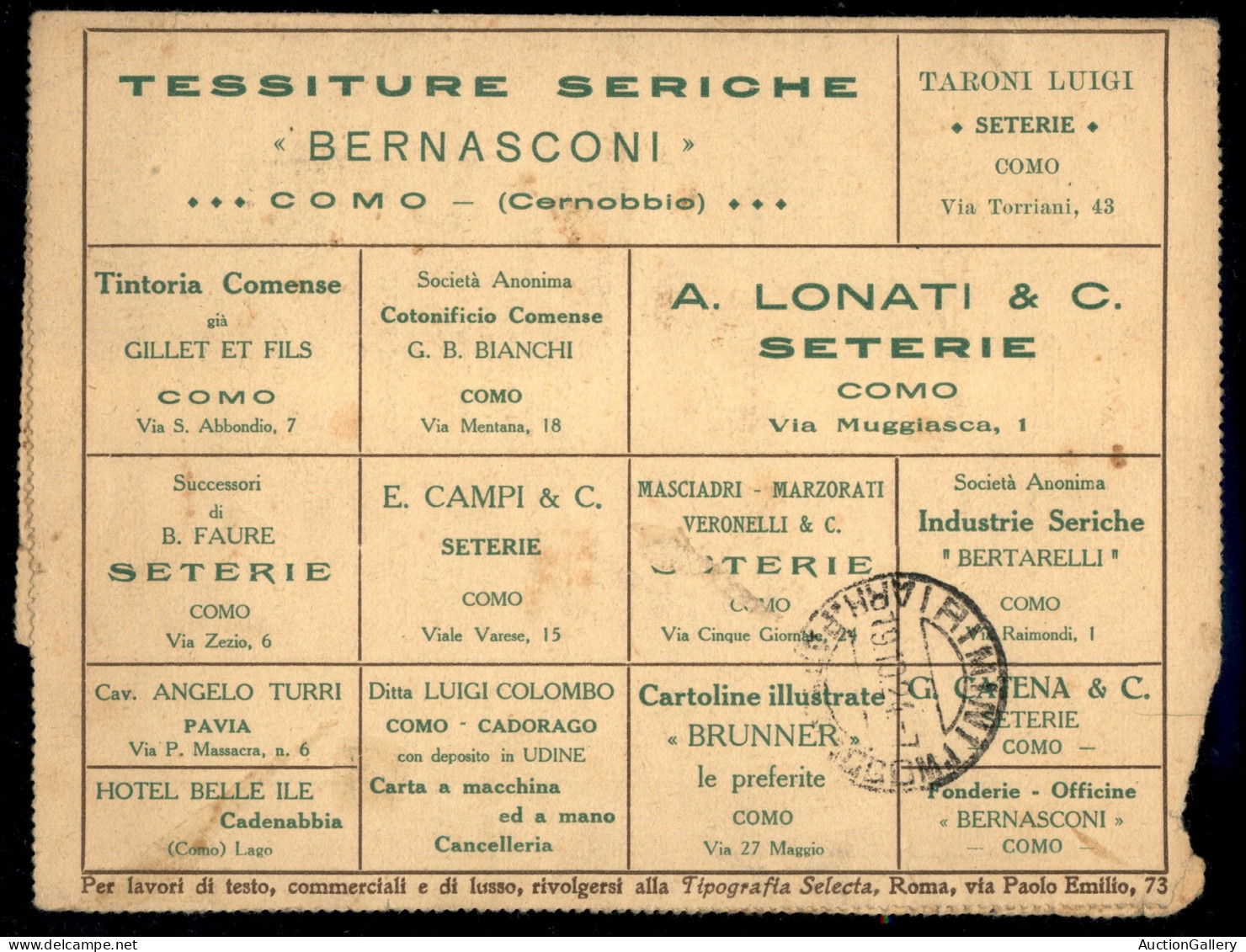 Regno - Servizi - Dieci 10 Cent (13) Su Busta Speciale (46 Nazionale) Raccomandata Da Milano A Rimini Del 18.10.24 - Ind - Other & Unclassified