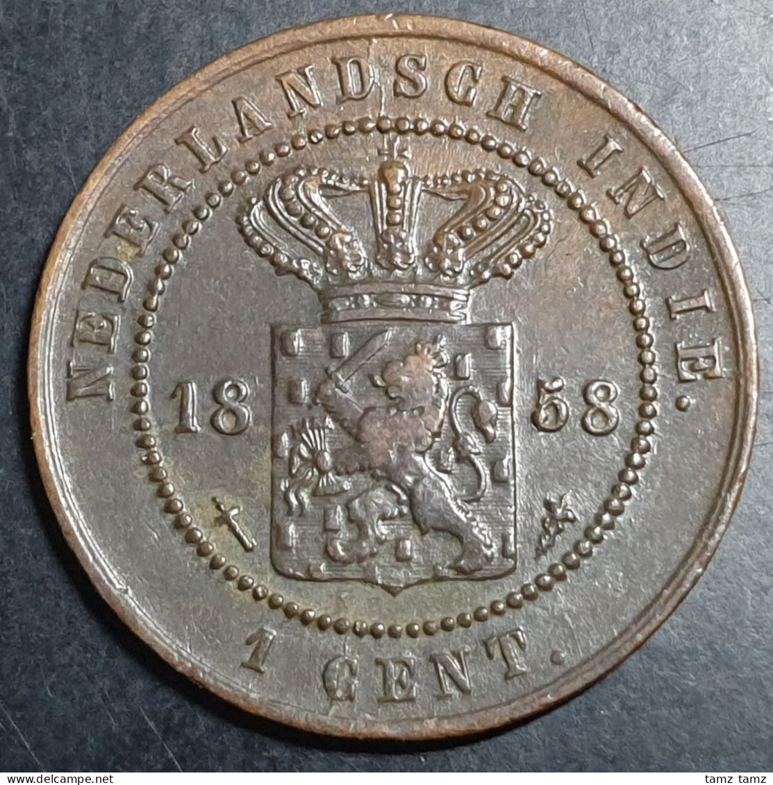 Netherlands Indies Indonesia 1 Cent 1858 Sharp Detail - Indonesië