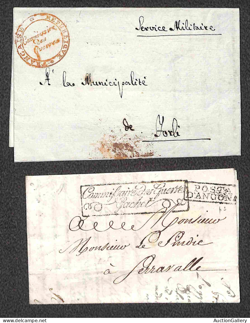 Prefilateliche&Documenti - Italia - 1803/1813 - Commissaires Des Guerres - Otto Lettere Complete Di Testo Del Periodo Da - Autres & Non Classés
