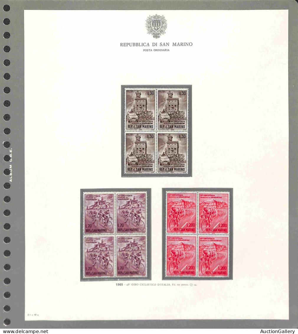 Lotti&Collezioni - Area Italiana - SAN MARINO - 1965/1986 - Collezione Di Valori E Serie Complete In Quartine Del Period - Sonstige & Ohne Zuordnung